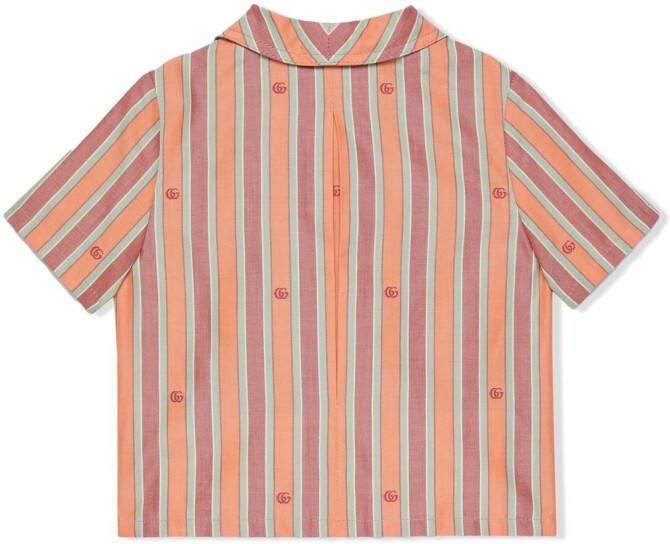 Gucci Kids Gestreept shirt Oranje
