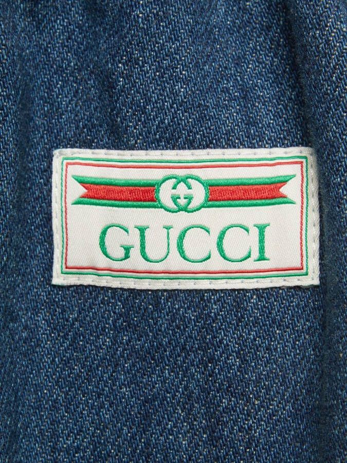 Gucci Kids Jeans met webstreep Blauw