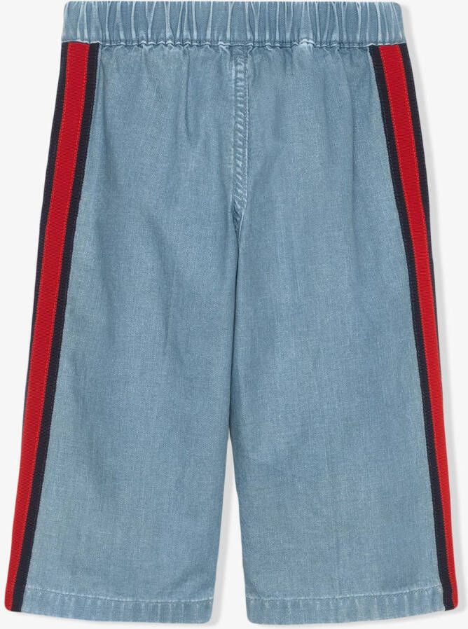 Gucci Kids Jeans met wijde pijpen Blauw