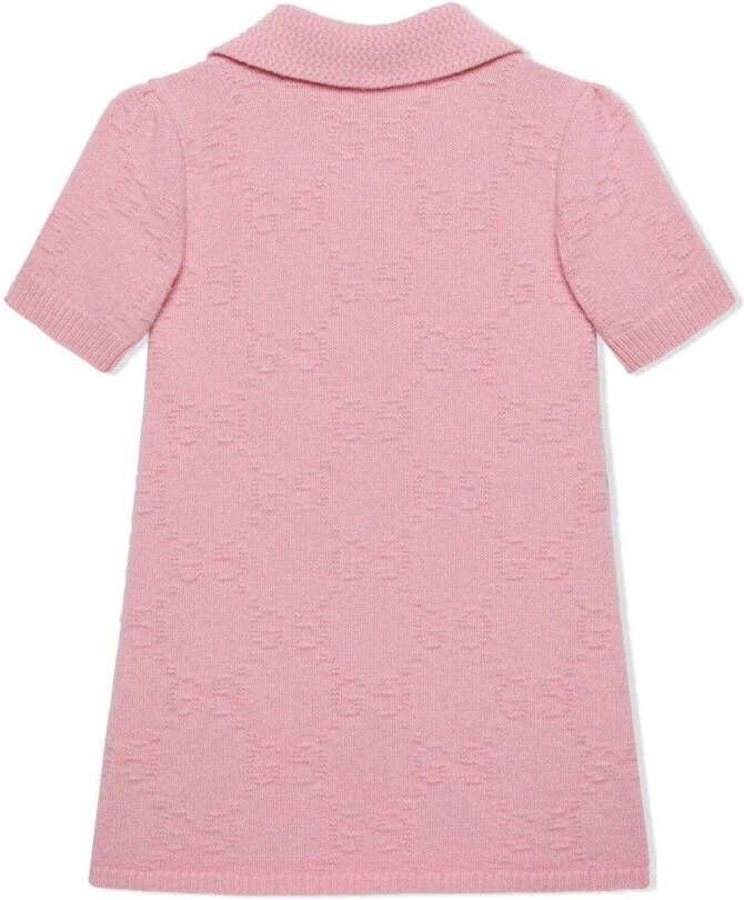 Gucci Kids Mini-jurk met jacquard logo Roze