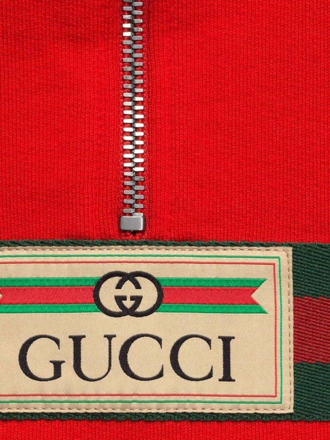 Gucci Kids Mouwloze hoodie Rood