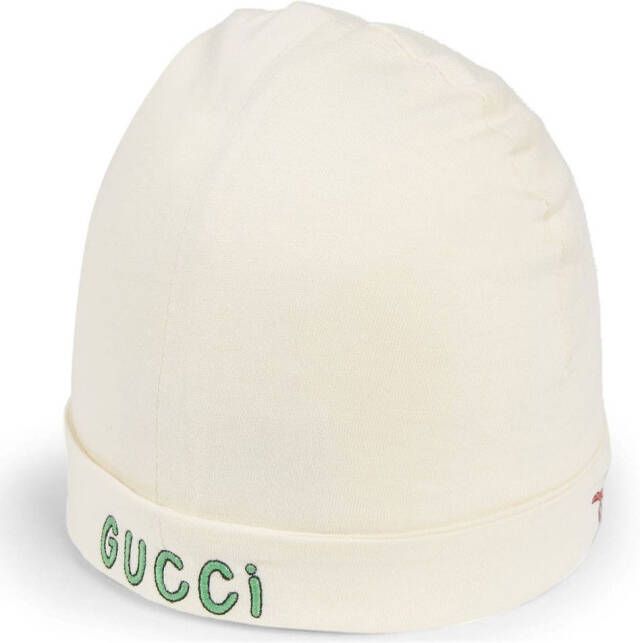 Gucci Kids Muts met logoprint Wit