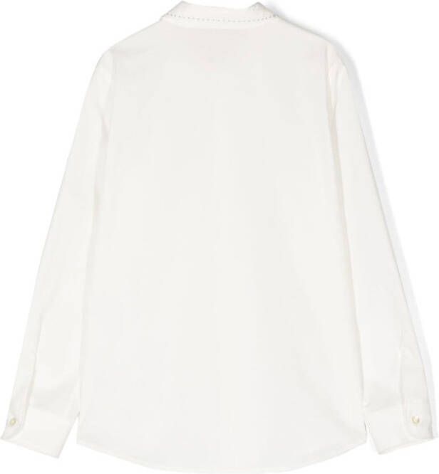 Gucci Kids Shirt met Peter Pan kraag Wit