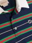 Gucci Kids Poloshirt met GG logo Blauw - Thumbnail 3