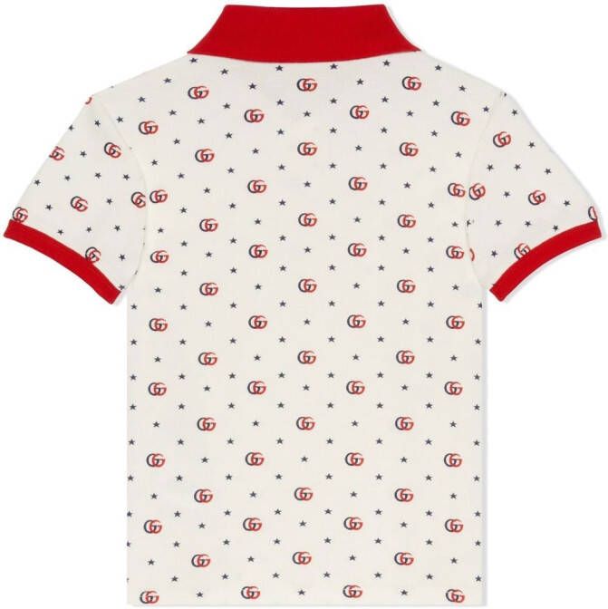 Gucci Kids Poloshirt met logoprint Wit