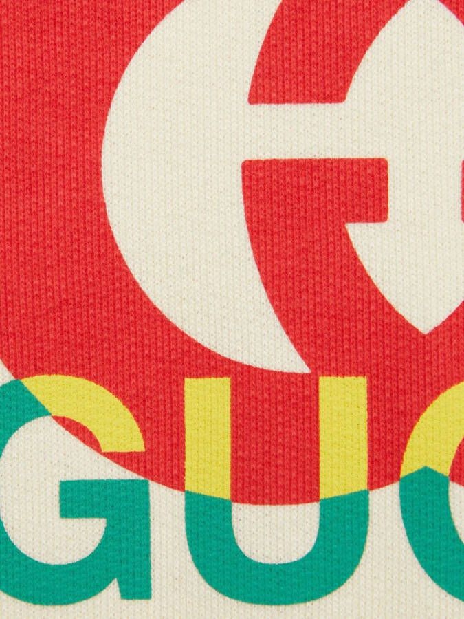 Gucci Kids Romper met logoprint Wit