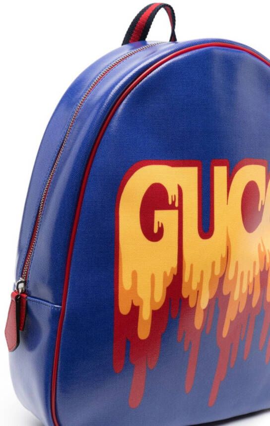 Gucci Kids Rugzak met logoprint Blauw