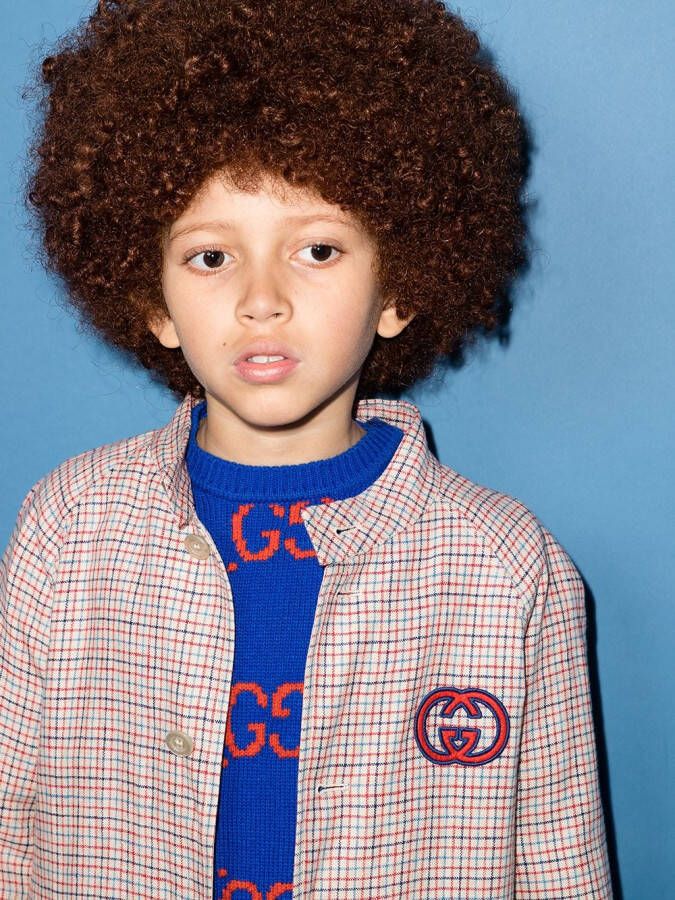 Gucci Kids Shirtjack met logopatch Rood