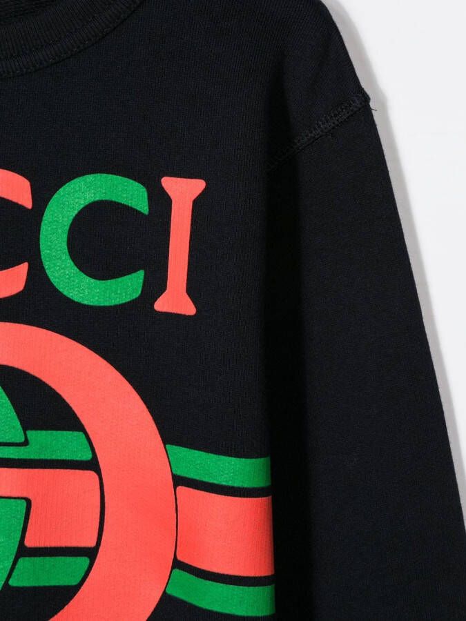 Gucci Kids Sweater met logoprint Blauw