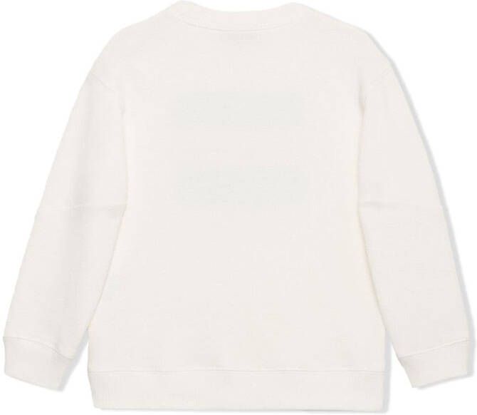 Gucci Kids Katoenen sweater met GG-logo Wit