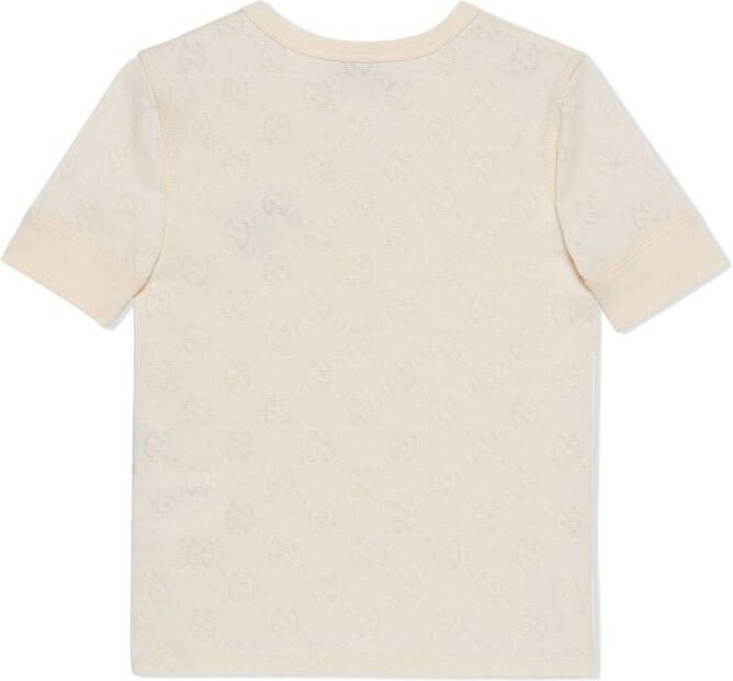 Gucci Kids T-shirt met GG jacquard Wit