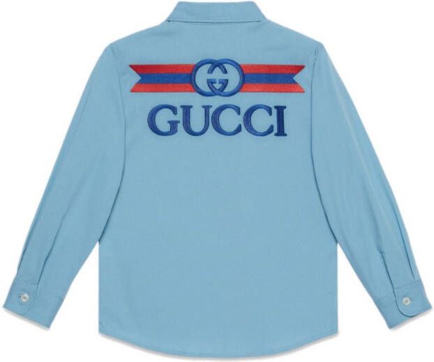 Gucci Kids T-shirt met GG-logo Blauw