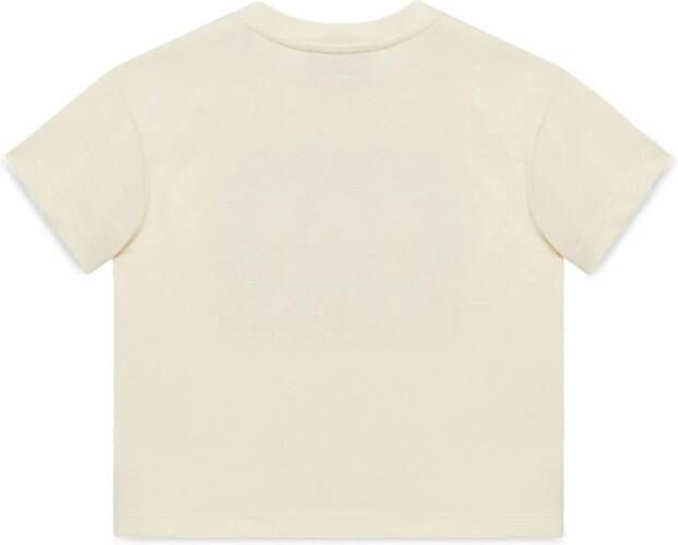 Gucci Kids T-shirt met GG-logo Beige