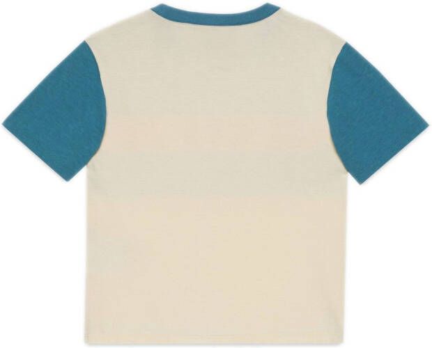 Gucci Kids T-shirt met logoprint Blauw
