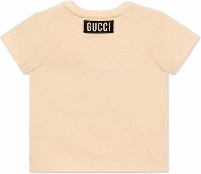 Gucci Kids T-shirt met print Beige