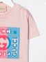 Gucci Kids T-shirt met print Roze - Thumbnail 3