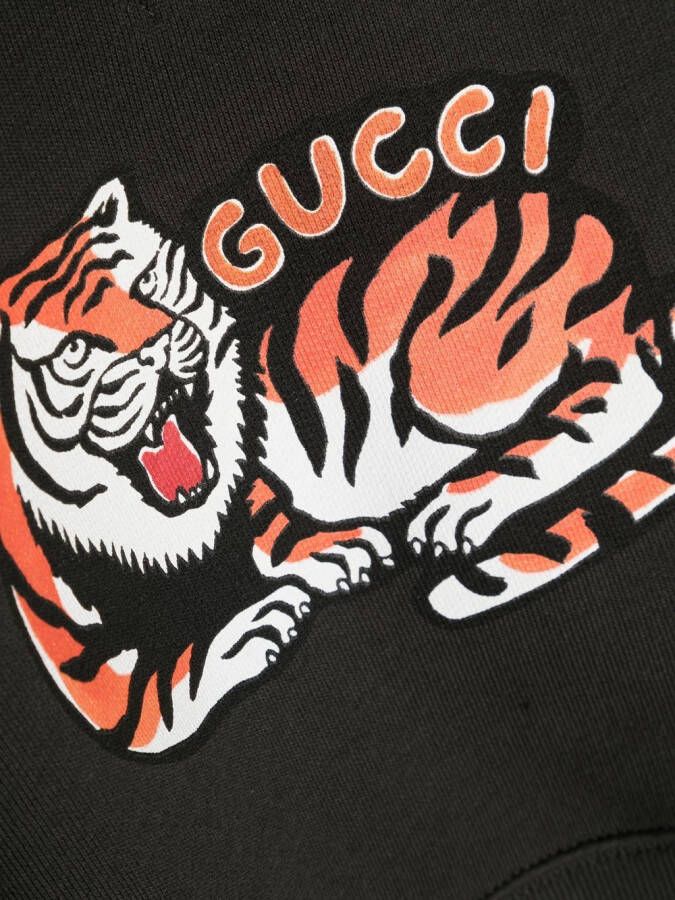 Gucci Kids Sweater met tijgerprint Grijs