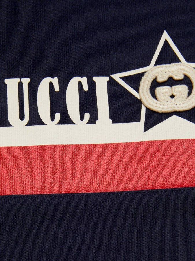 Gucci Kids Trainingsbroek met logoprint Blauw