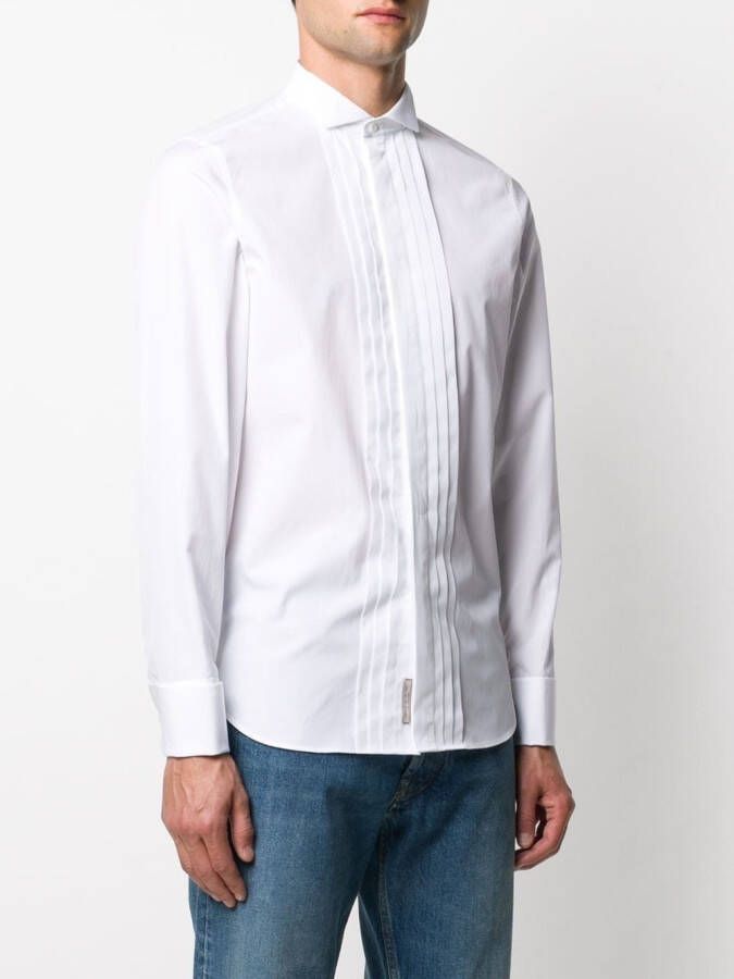 Gucci Klassiek plissé overhemd Wit