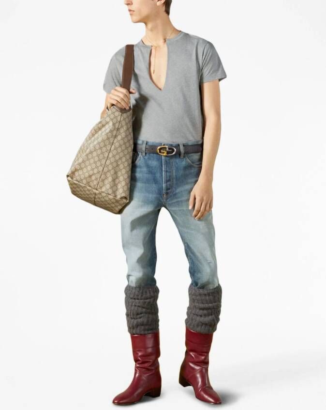 Gucci T-shirt met V-hals Grijs