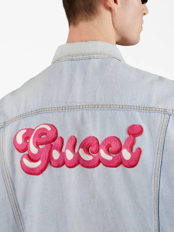 Gucci Spencer met logopatch Blauw