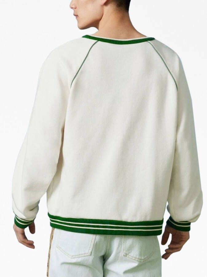 Gucci Sweater met geborduurd logo Beige