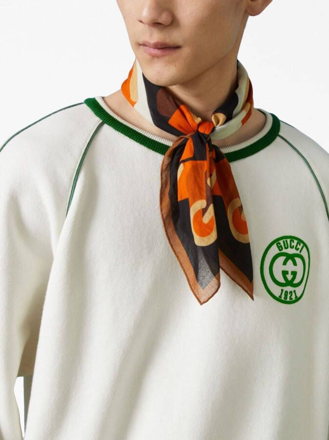 Gucci Sweater met geborduurd logo Beige
