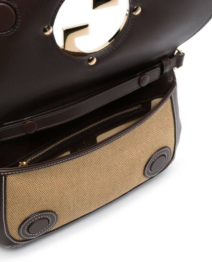 Gucci Shopper met logoplakkaat Bruin