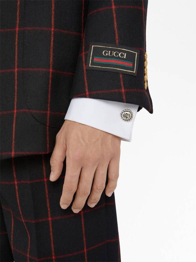 Gucci Zilveren manchetknopen met GG-logo