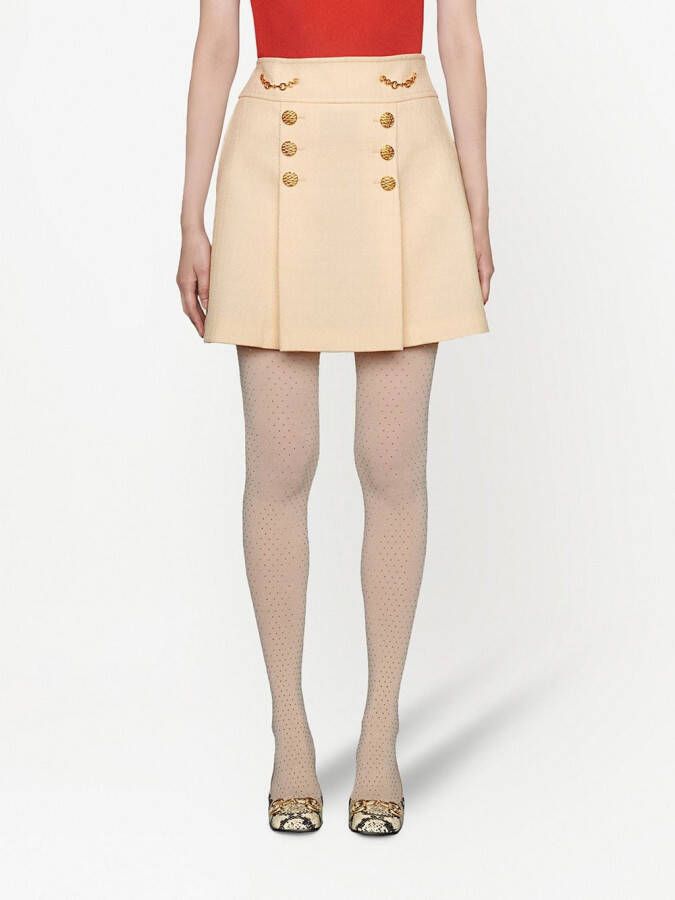 Gucci Mini-rok met knoopdetail Wit