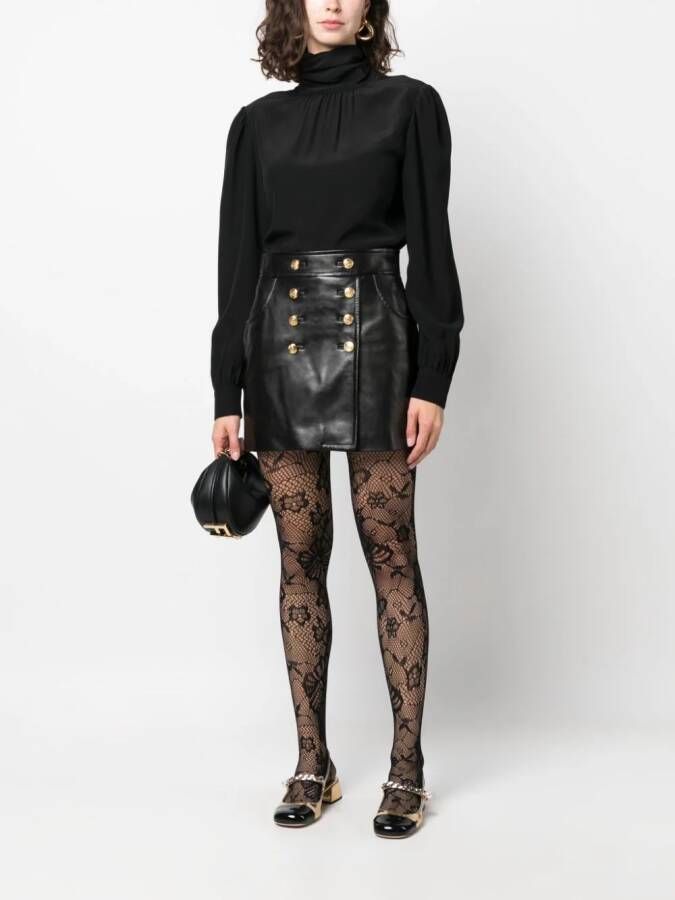 Gucci Mini-rok met knoopdetail Zwart