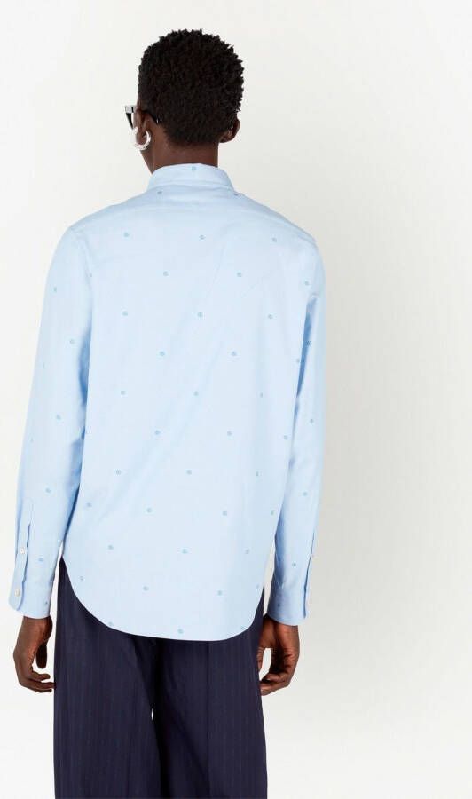 Gucci Overhemd met borduurwerk Blauw