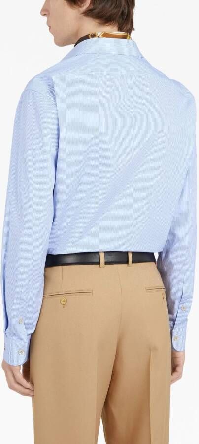 Gucci Overhemd met geborduurd detail Blauw