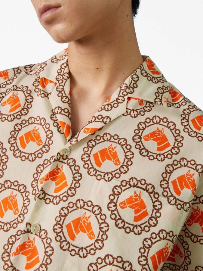 Gucci Overhemd met print Beige