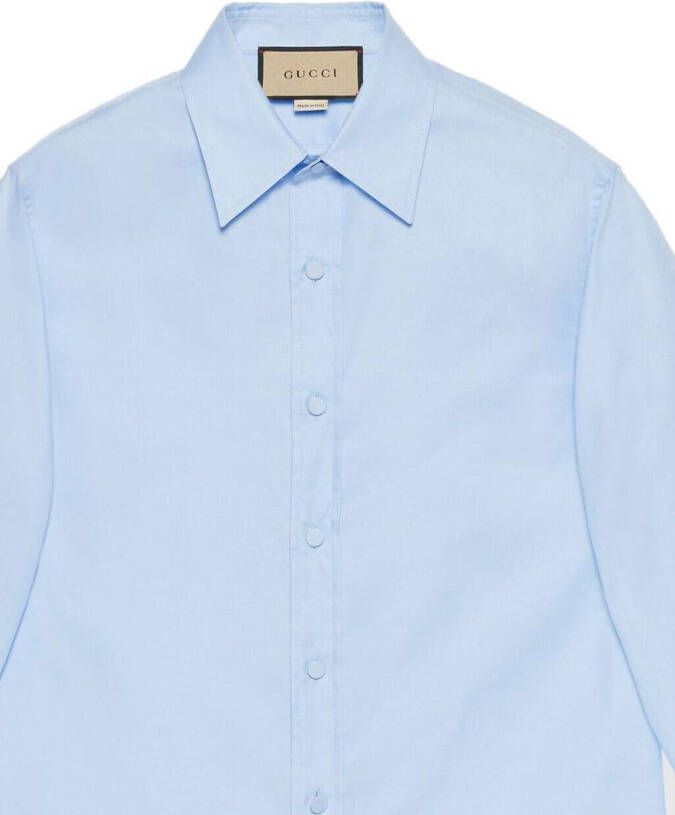 Gucci Overhemd met puntige kraag Blauw