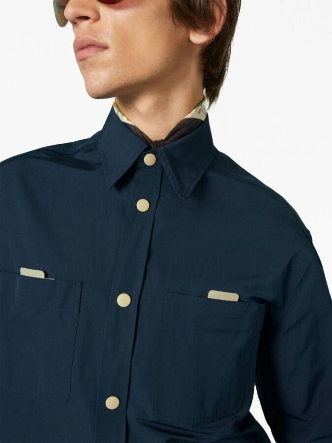 Gucci Overhemd met puntkraag Blauw