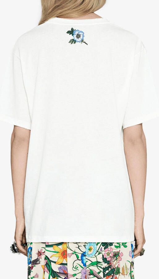 Gucci Katoenen T-shirt met logoprint Wit