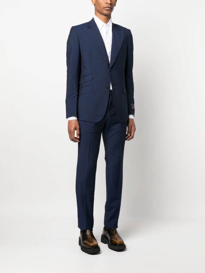 Gucci Pak met enkele rij knopen Blauw