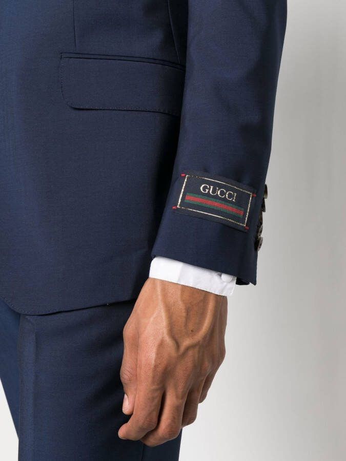 Gucci Pak met enkele rij knopen Blauw