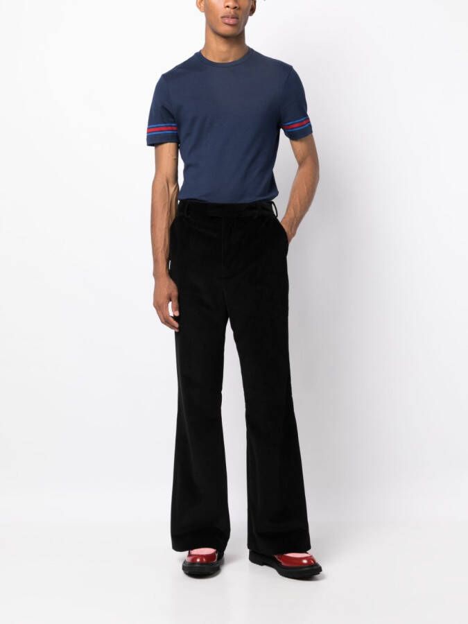 Gucci Poloshirt met gestreept detail Blauw