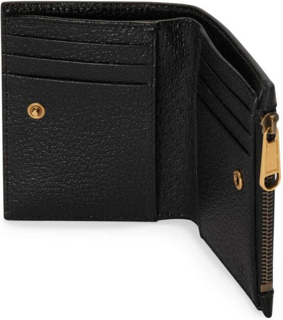 Gucci GG Marmont leren lange portemonnee Zwart