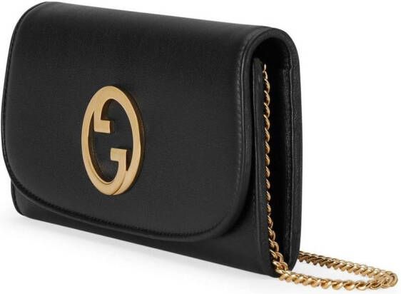 Gucci Blondie portemonnee met ketting Zwart