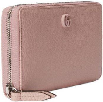 Gucci GG Marmont leren portemonnee met rits Roze