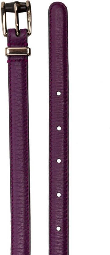 Gucci Riem met gegraveerd logo Paars