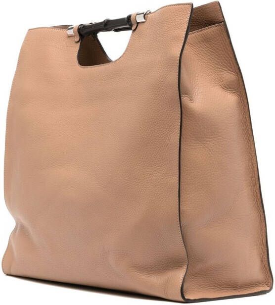 Gucci Shopper met logo-reliëf Bruin