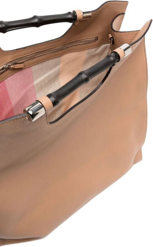 Gucci Shopper met logo-reliëf Bruin