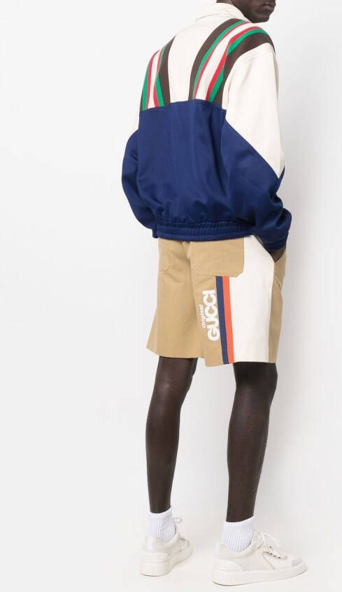 Gucci Shorts met logoprint Beige