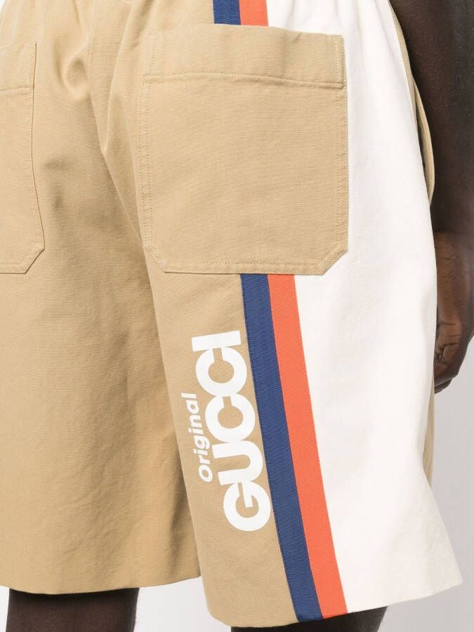 Gucci Shorts met logoprint Beige
