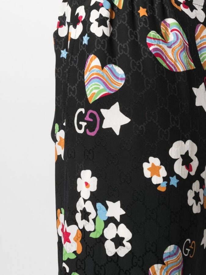 Gucci Shorts met monogramprint Zwart