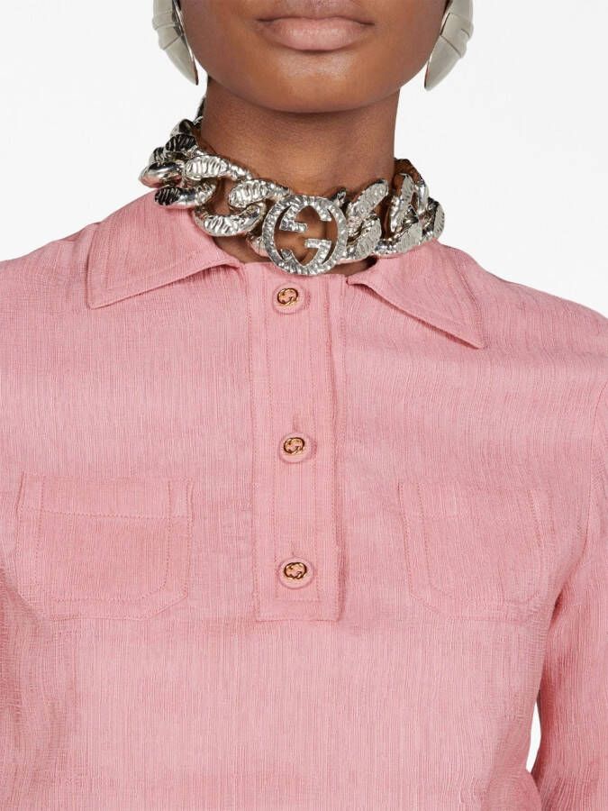 Gucci Cropped blouse Roze